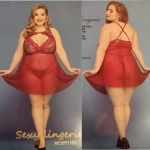 Пеньюар в бордовом цвете.